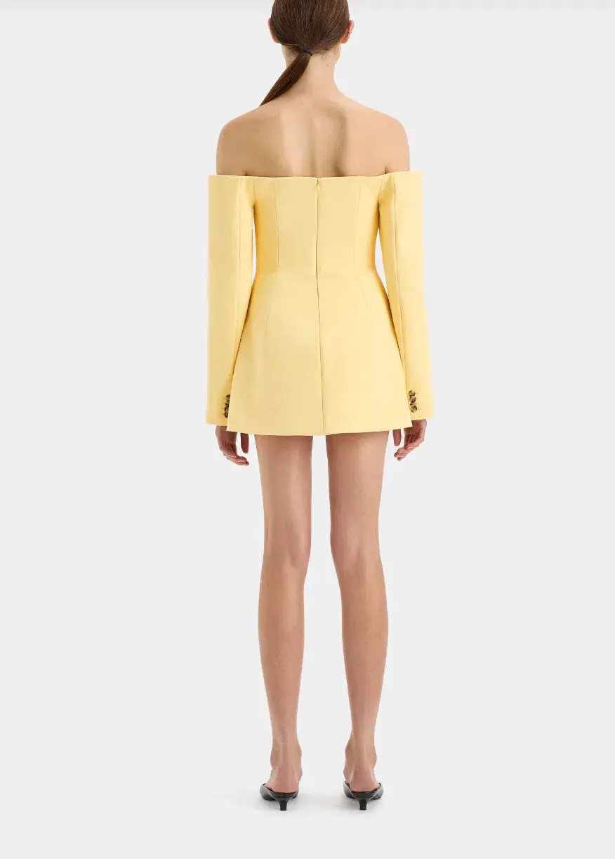 Sir the Label Sandrine Tailored Mini Dress in Limone Size 1 / AU 8 - Image 9