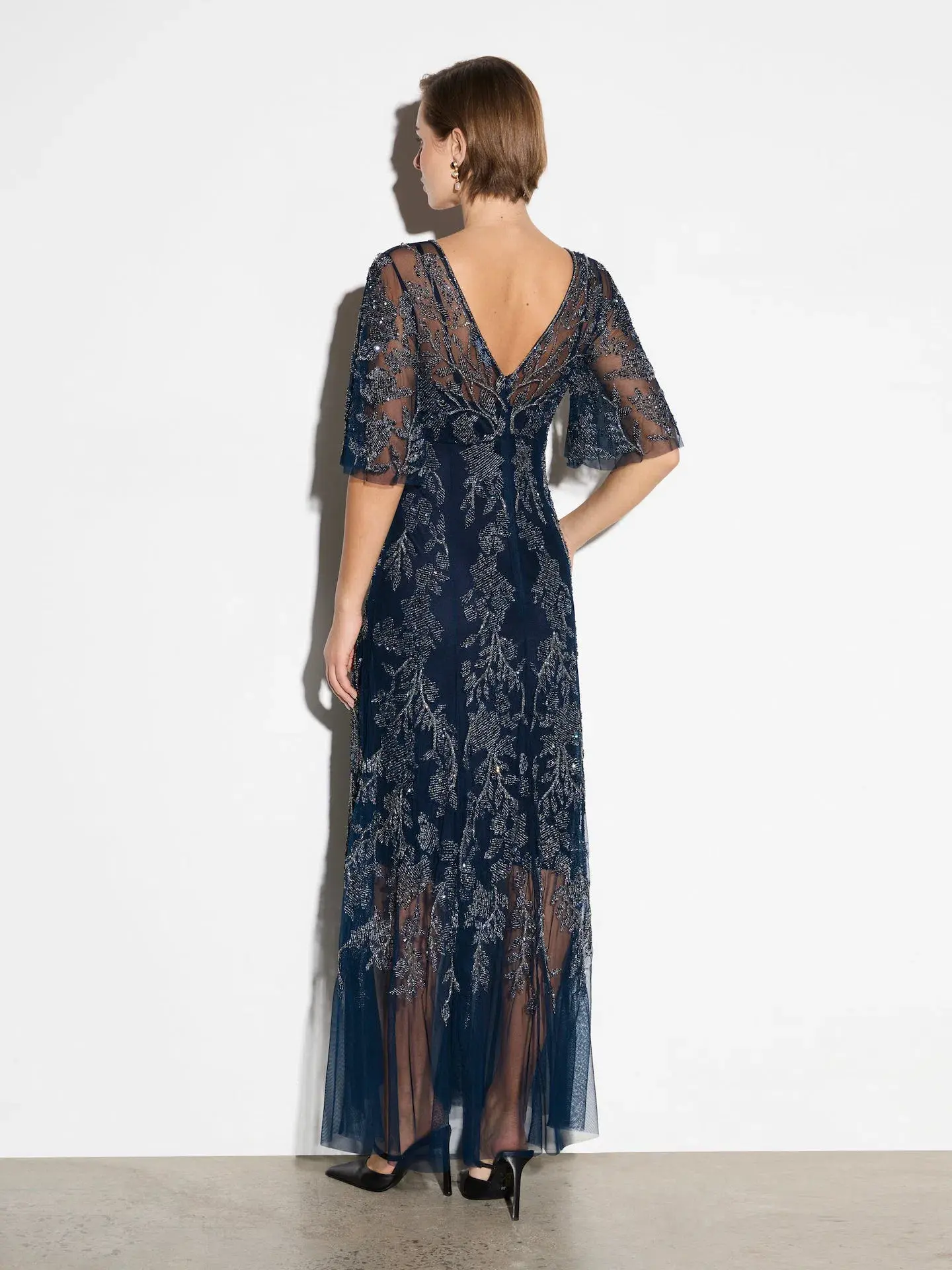 Moss and Spy Desiree Evening Dress Navy Size 8 - Image 2
