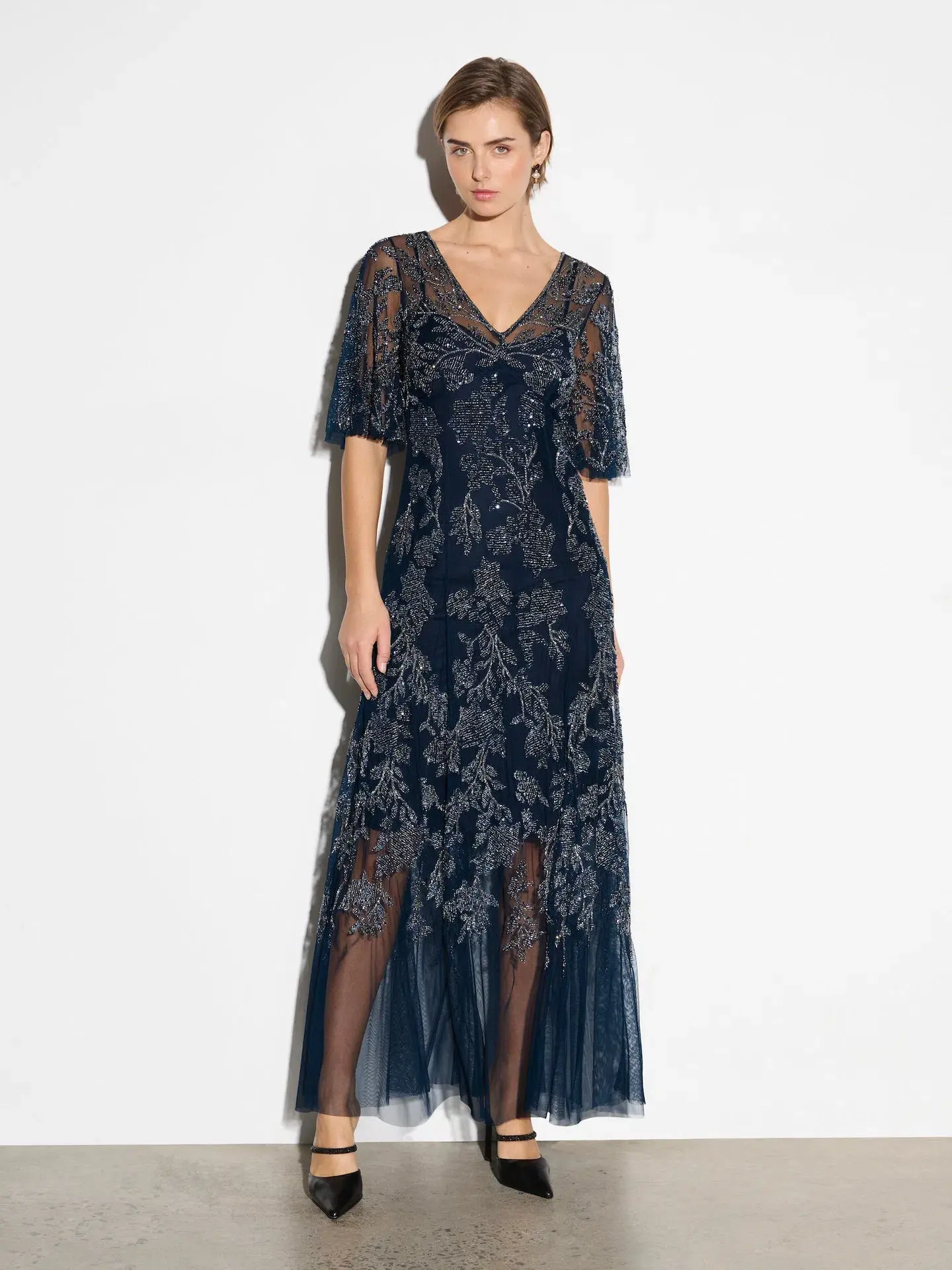 Moss and Spy Desiree Evening Dress Navy Size 8 - Image 1