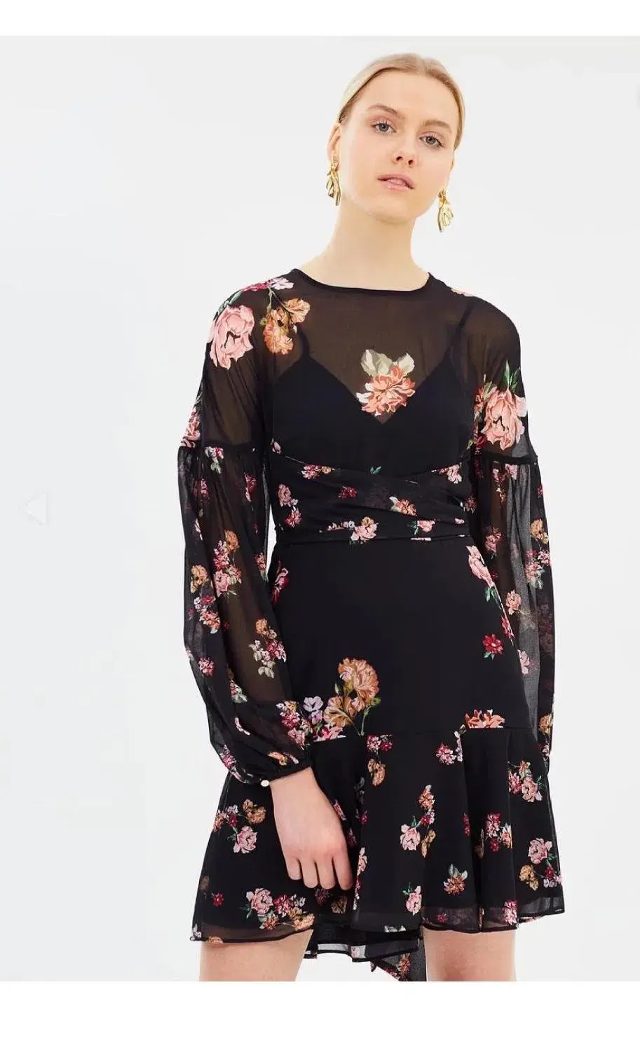 Keepsake the Label Evolve Long Sleeve Mini Dress Floral Size 6 for rent on The Volte - main image