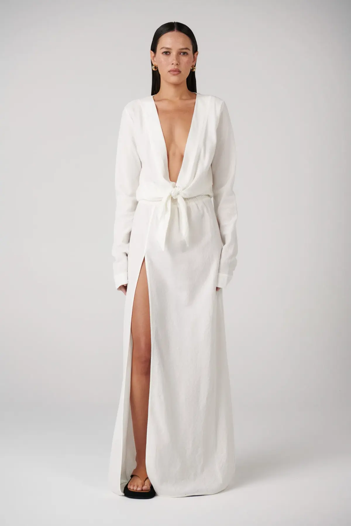Bayse Rayna Maxi Dress in Ivory Size 10 - Image 1