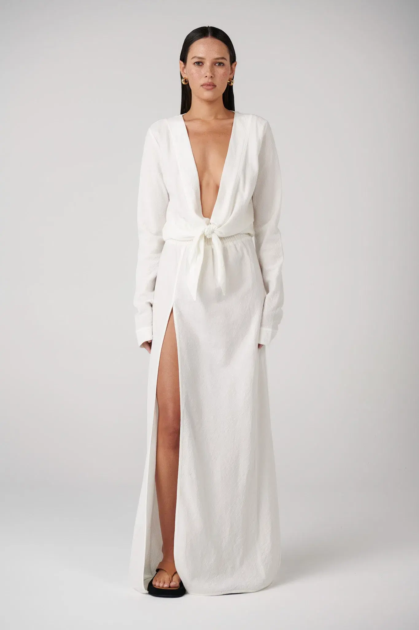 Bayse Rayna Maxi Dress in Ivory Size 10 - Image 1