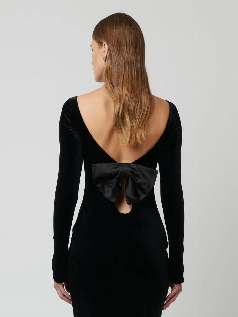 Effie Kats Yasmin Maxi Dress Black Velvet Size XS / AU 6 - Image 5
