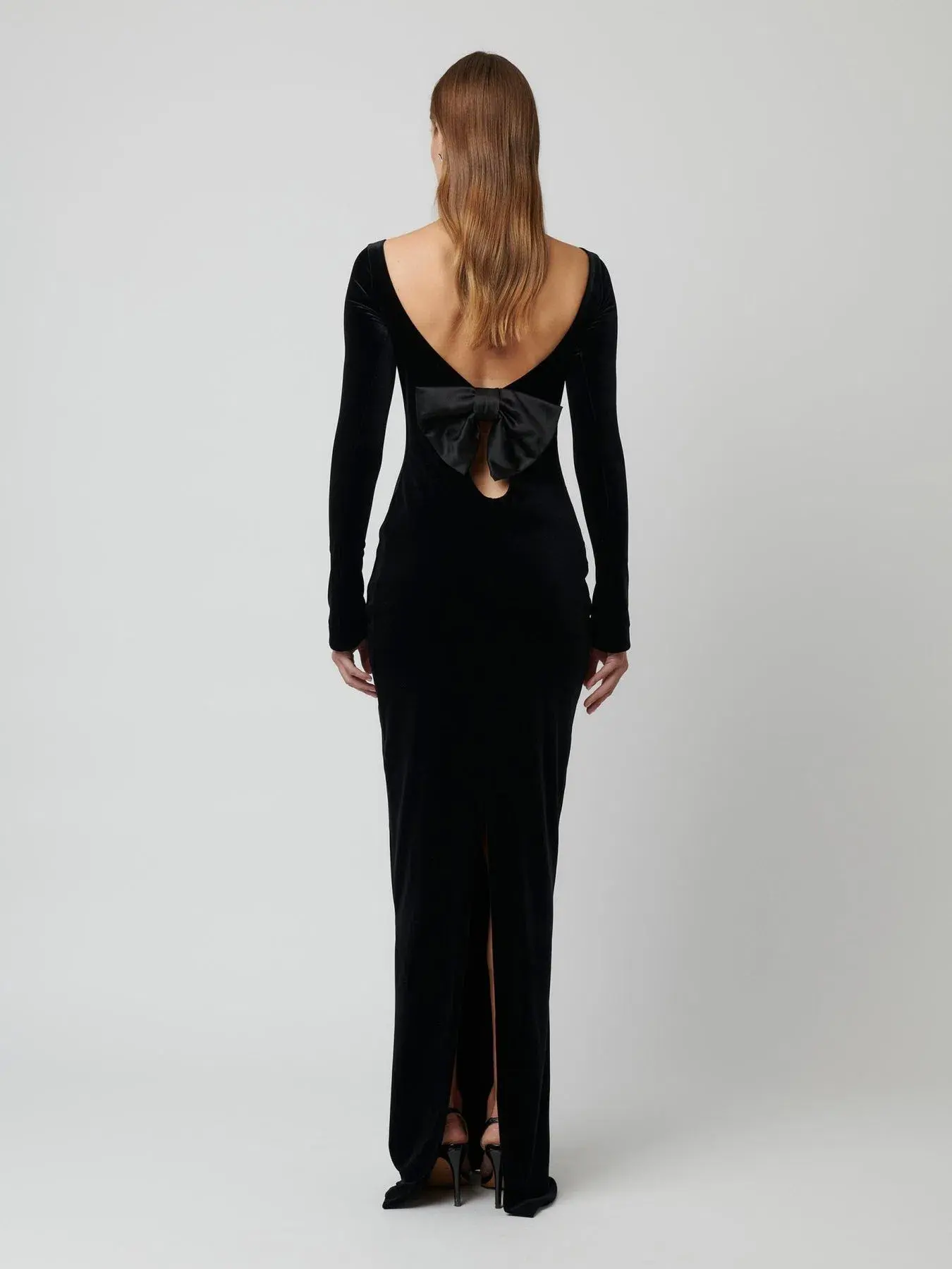 Effie Kats Yasmin Maxi Dress Black Velvet Size XS / AU 6 - Image 1
