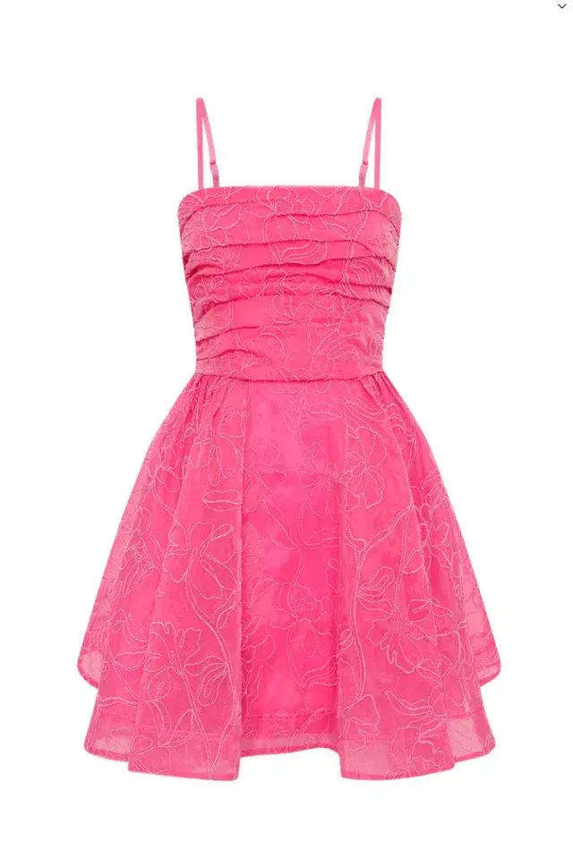 Aje Evangeline Cornelli Mini Dress in Protea Pink  Size 8 - Image 5