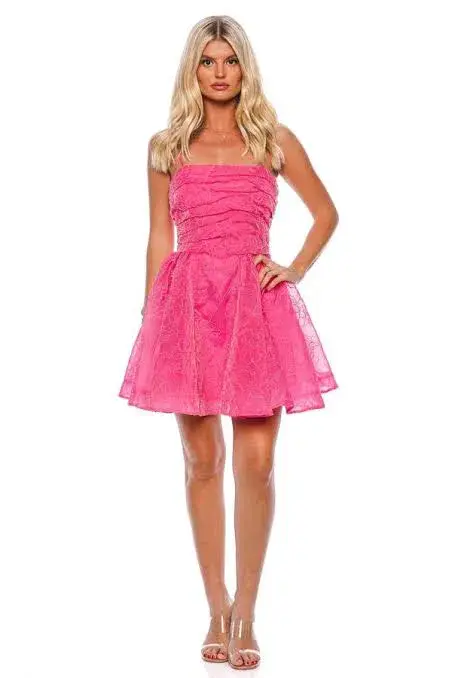 Aje Evangeline Cornelli Mini Dress in Protea Pink  Size 8 - Image 4