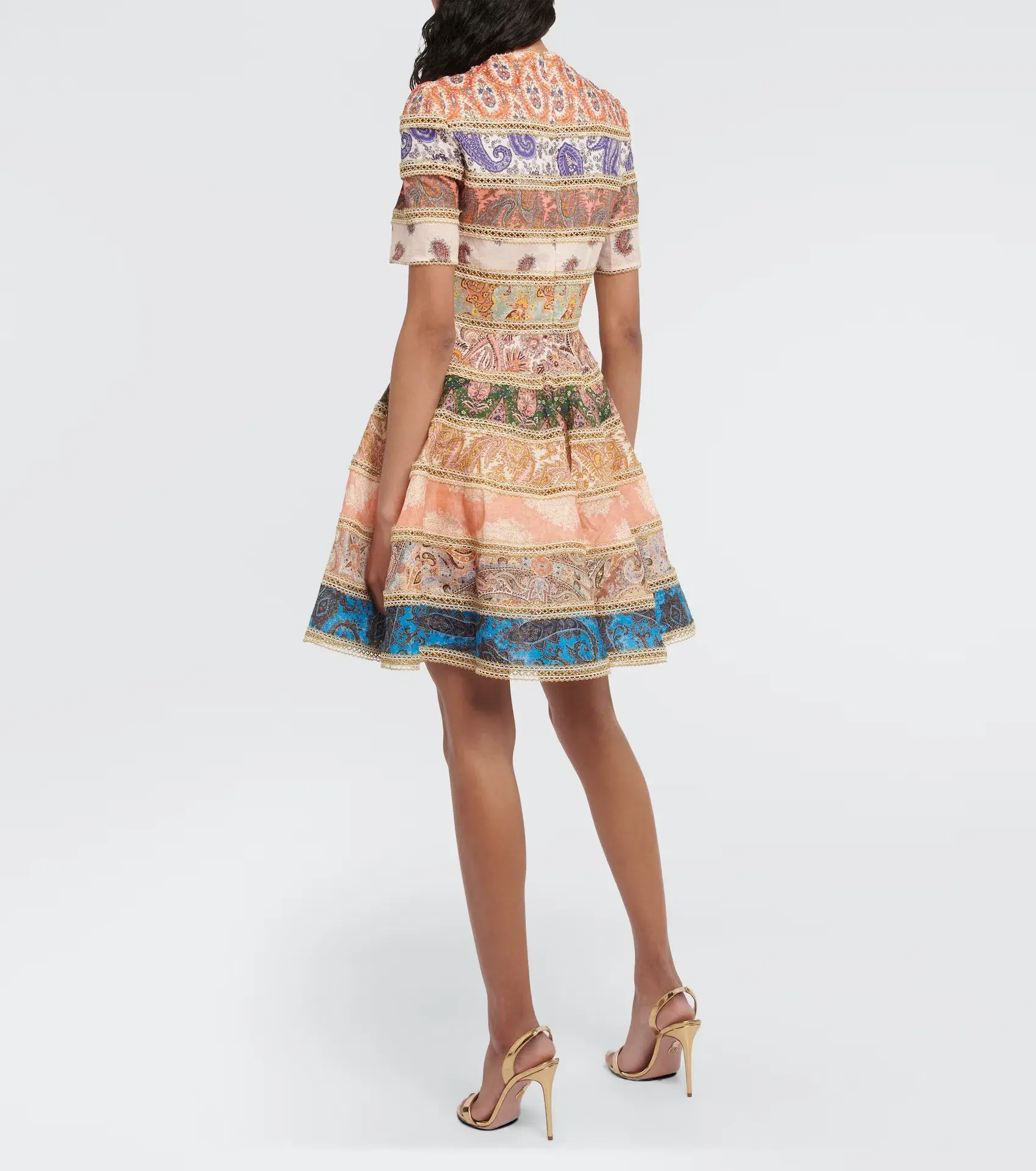 Zimmermann Devi Spliced Mini Dress Print Size 2 / AU 12 - Image 2