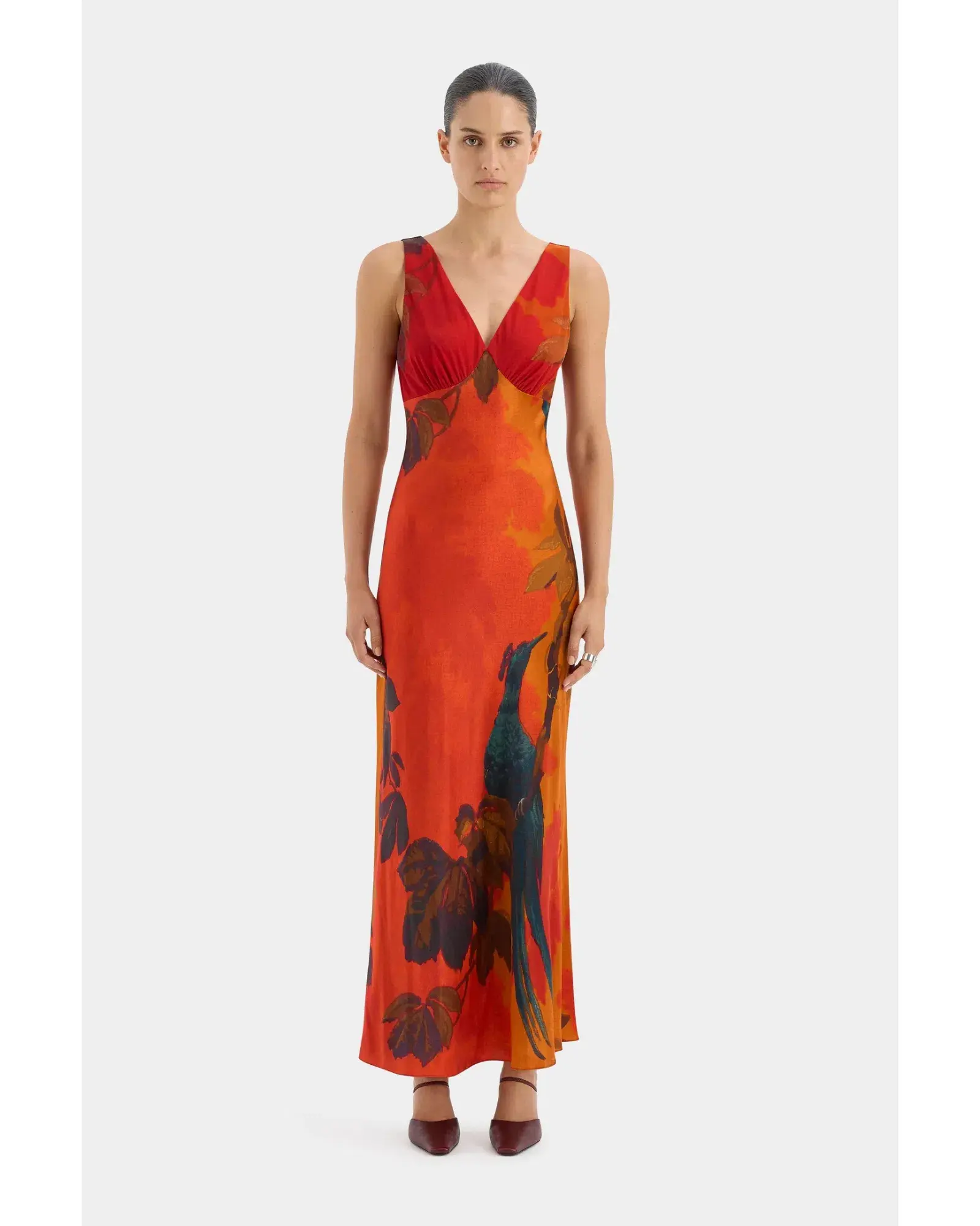 Sir the Label Lush V Neck Dress Wren Print Size 3 / AU 12  - Image 1