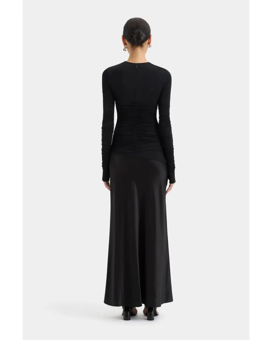 Sir the Label Alessia Draped Gown Black Size 2 / AU 10 for rent on The Volte - main image