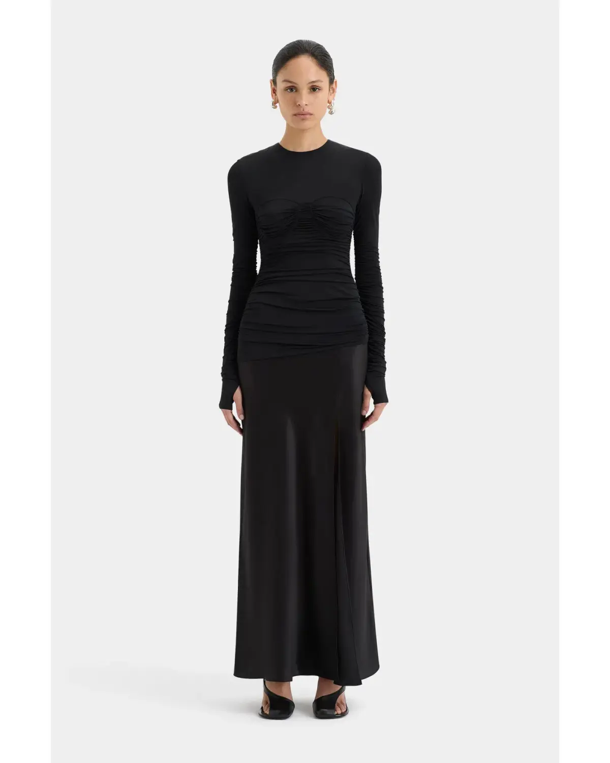 Sir the Label Alessia Draped Gown Black Size 2 / AU 10 - Image 1