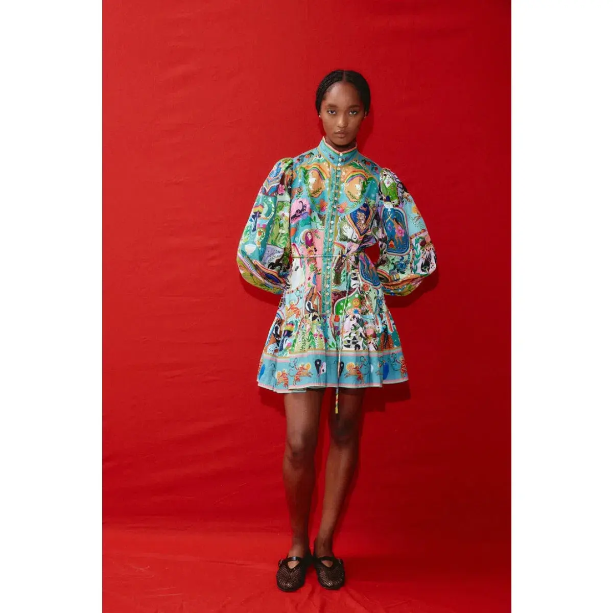 Alemais Evergreen Mini Dress Multi Size AU 14 - Image 1