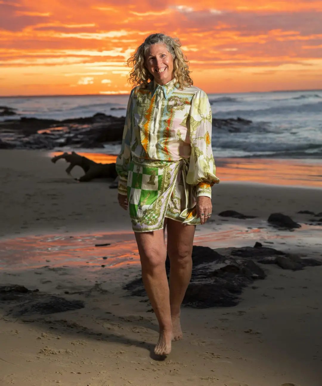 Alemais Checkmate Silk Mini Dress Multi Size AU 16 for rent on The Volte - main image