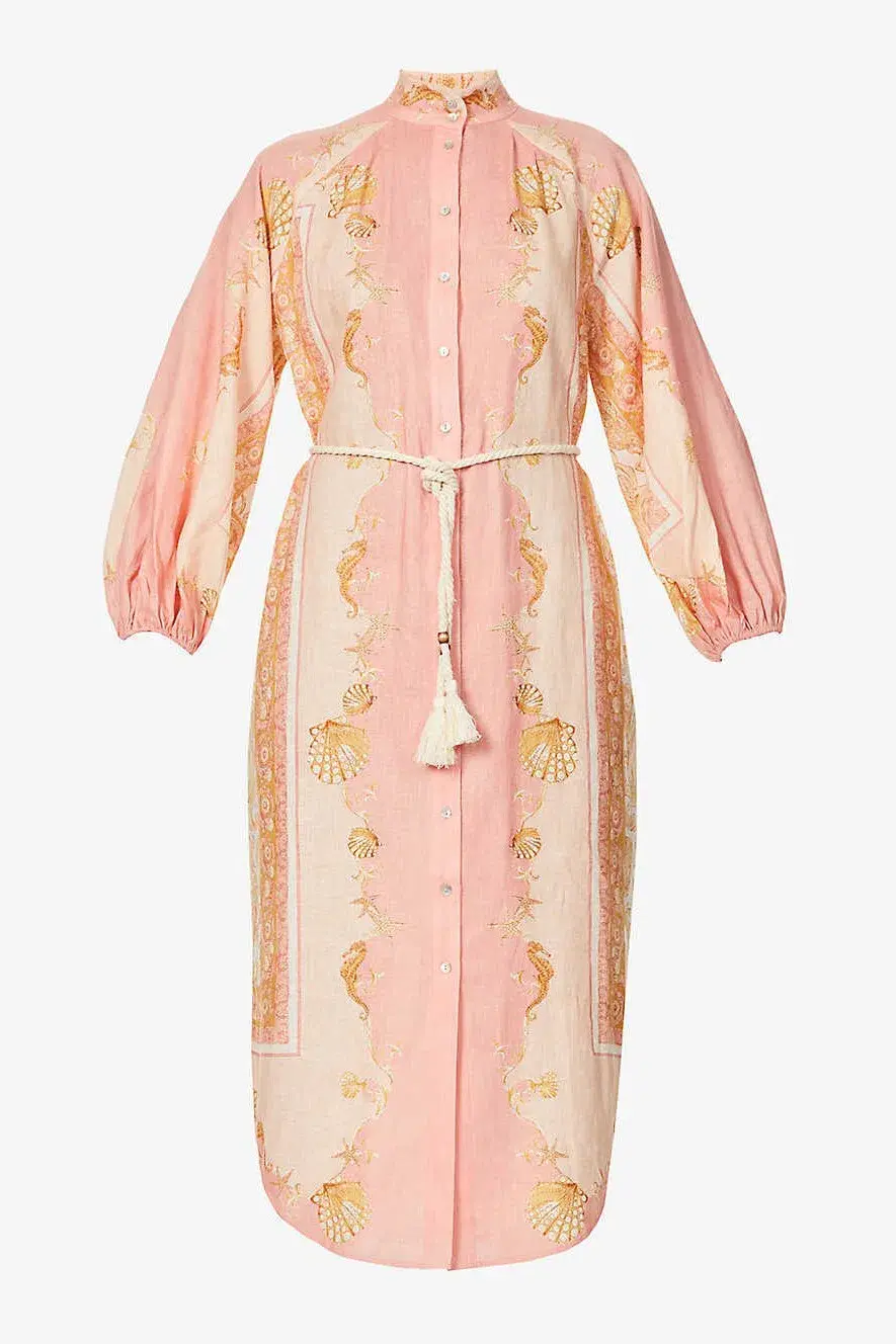 Alemais Ursula Shirtdress Pink Multi Size AU 12 - Image 3
