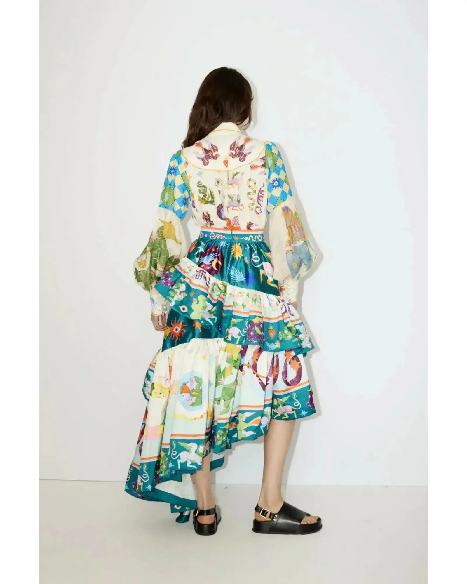 Alemais Lou Ballon Shirt  and Guardian Tiered Ruffle Skirt Multi Size 14  - Image 4