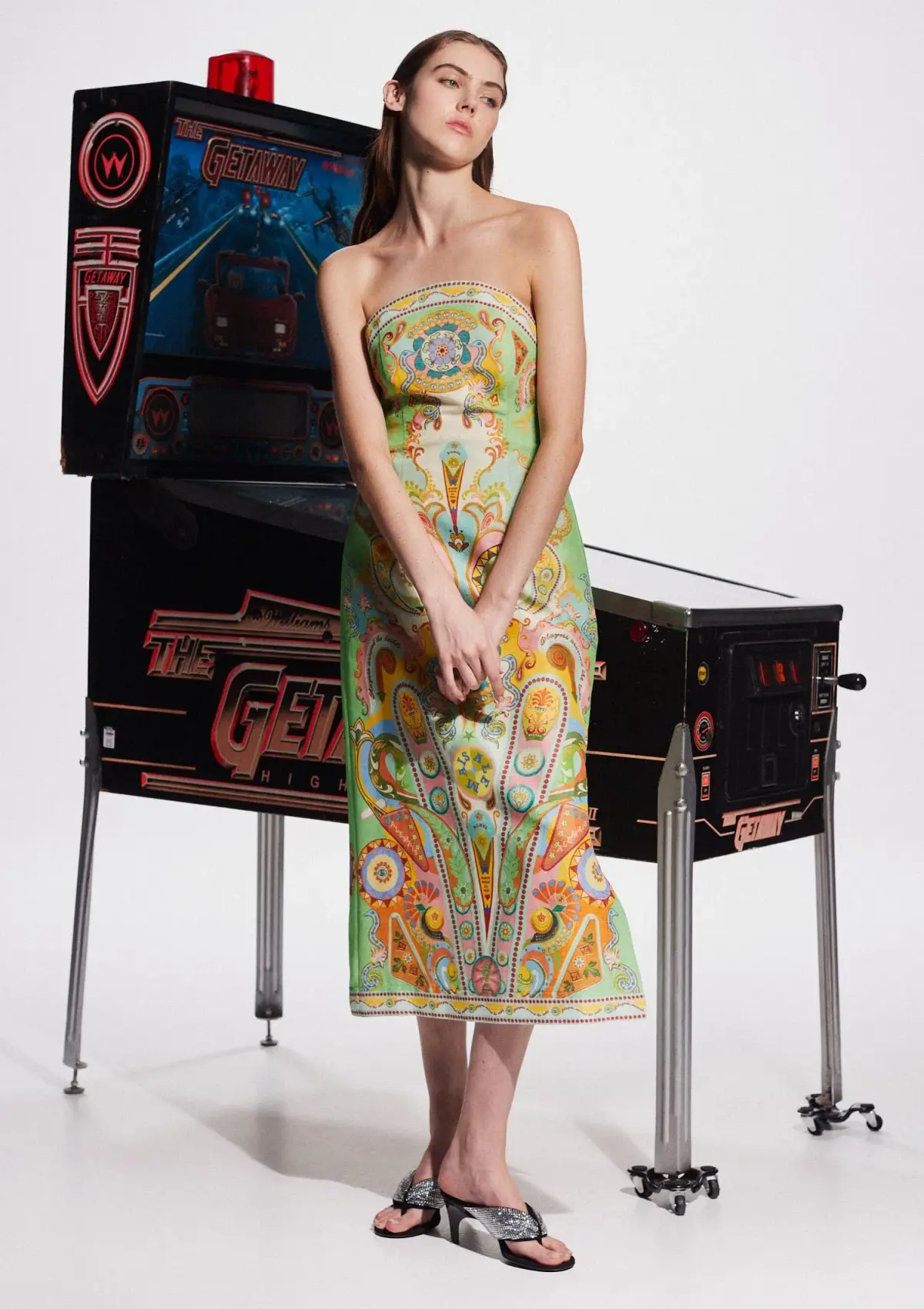 Alemais Pinball Bodice Midi Dress Multi Size AU 16 - Image 1