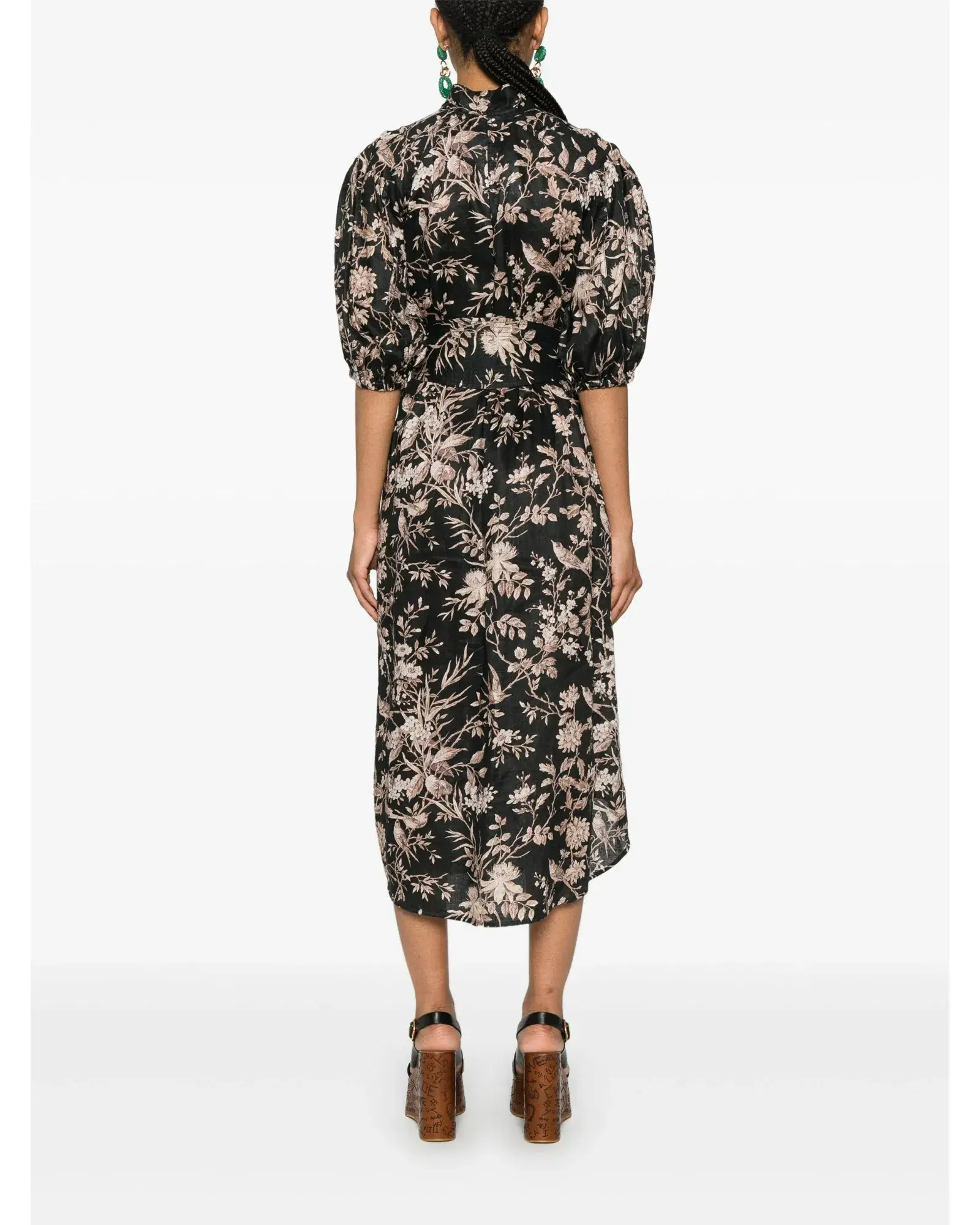 Zimmermann Kaftan Midi Dress Black Mockingbird Size 14 - Image 2