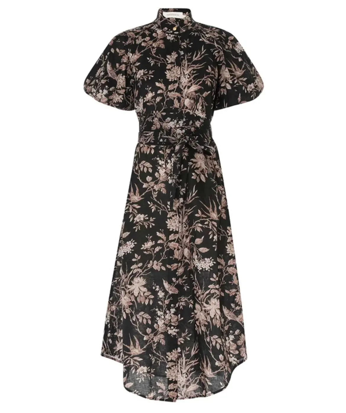 Zimmermann Kaftan Midi Dress Black Mockingbird Size 14 - Image 4