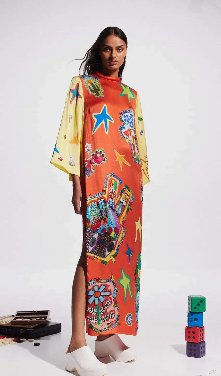 Alemais Players Midi Dress Multi Size AU 14 - Image 2