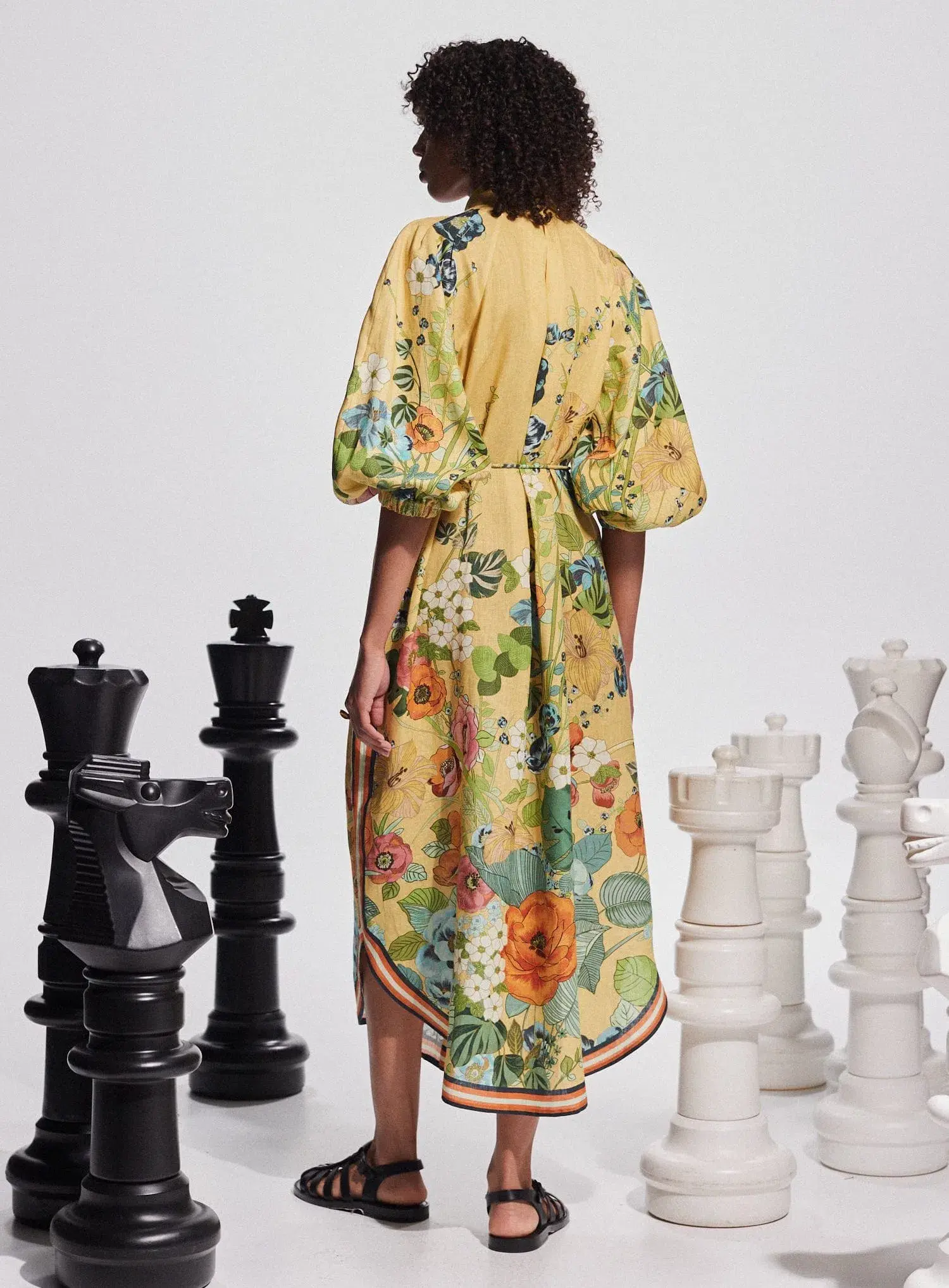 Alemais Cresida Shirtdress Yellow Floral Size AU 16 - Image 2