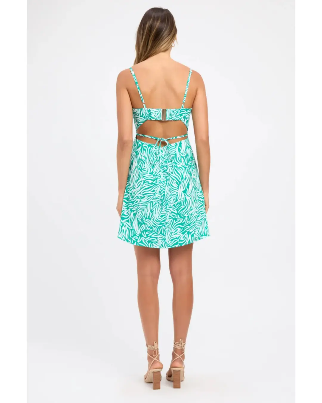 Kookai Zenni Tie Dress Green Size AU 6 for rent on The Volte - main image