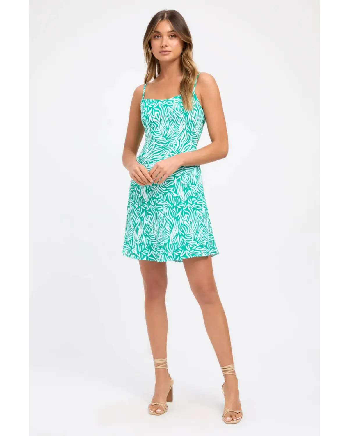 Kookai Zenni Tie Dress Green Size AU 6 - Image 1
