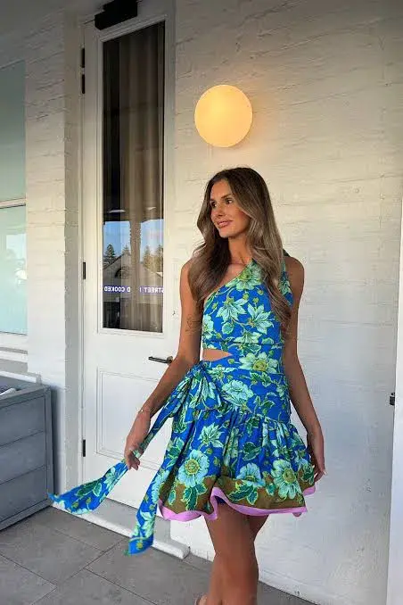 Alemais Winnie Mini Dress Print Size 10 for rent on The Volte - main image