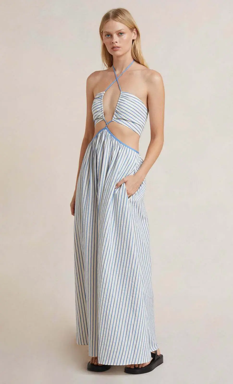 Bec & Bridge Lucia Cut Out Dress Print Size 10 - Image 2