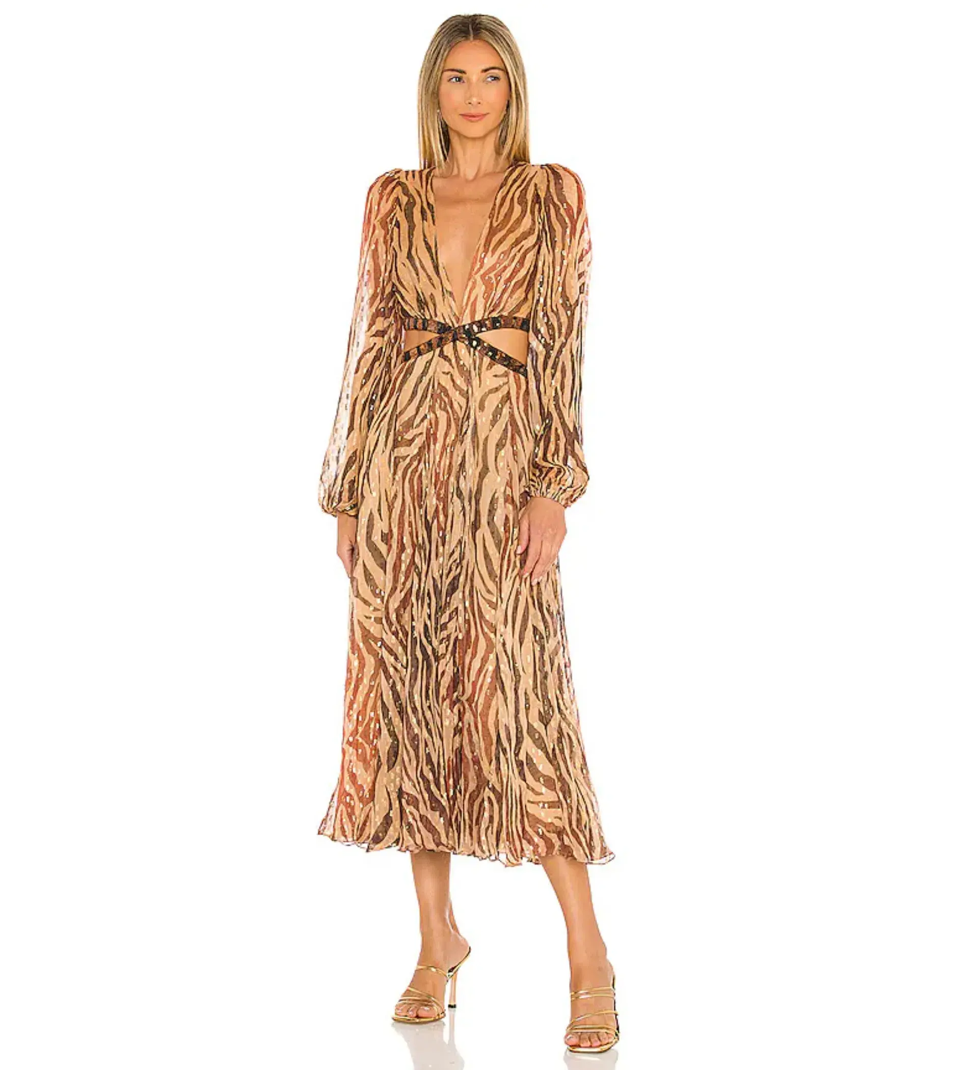 Rococo Sand Aine Midi Dress Print Size 6 - Image 1