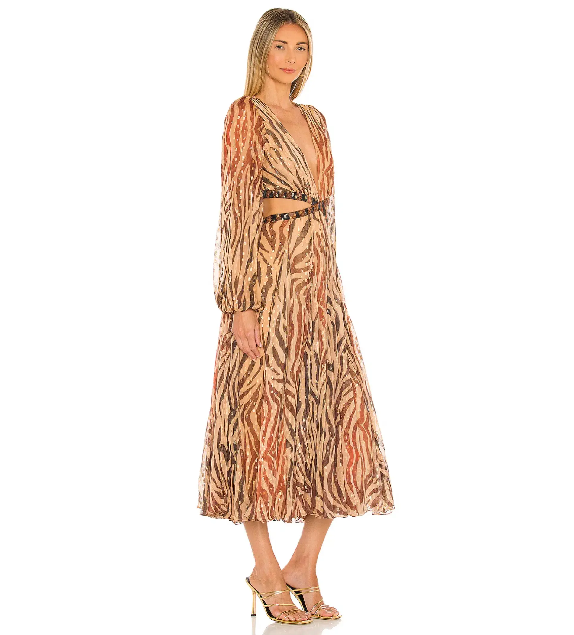 Rococo Sand Aine Midi Dress Print Size 6 - Image 2