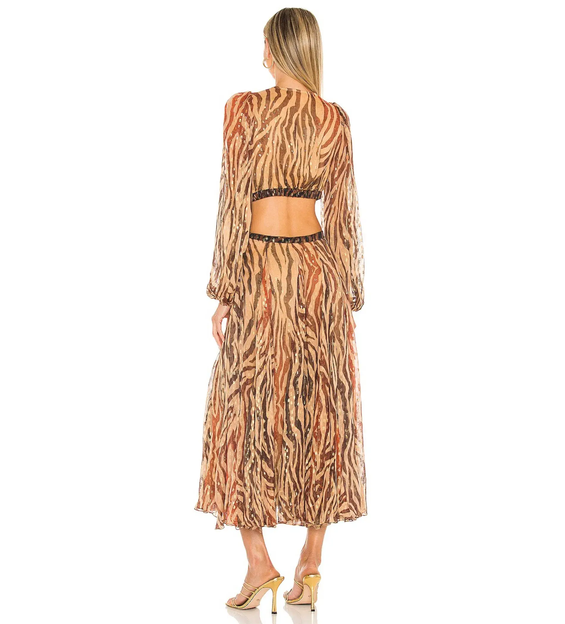 Rococo Sand Aine Midi Dress Print Size 6 - Image 3