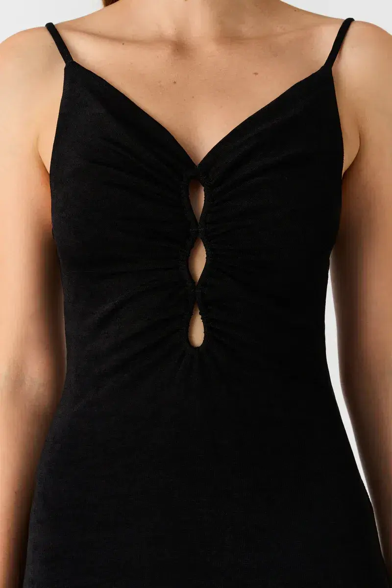Misha Cambria Slinky Jersey Dress Black Size 10  - Image 2