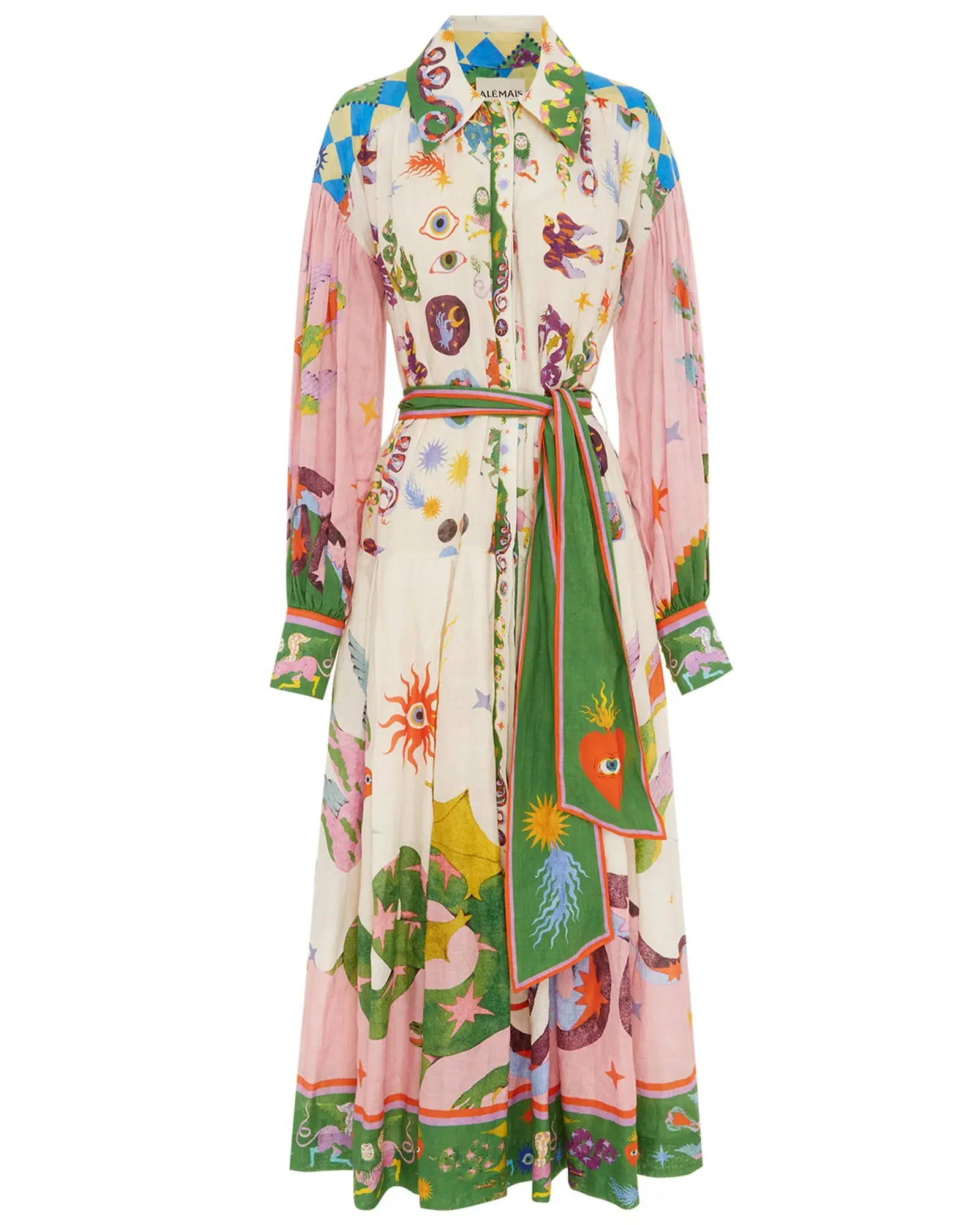 Alemais Seeker Shirtdress Multi Size AU 14 - Image 4