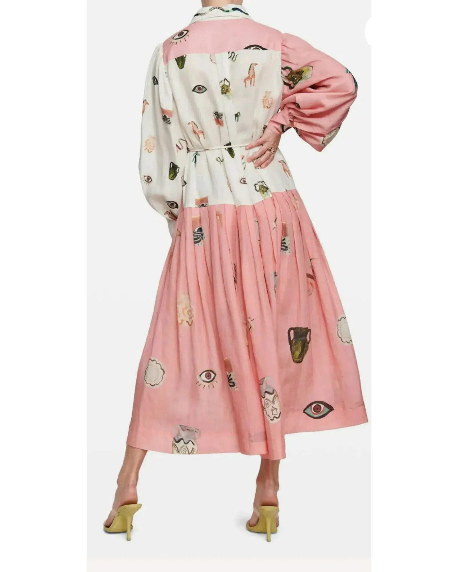 Alemais Cleo Shirtdress Pink Print Size AU 12 - Image 3