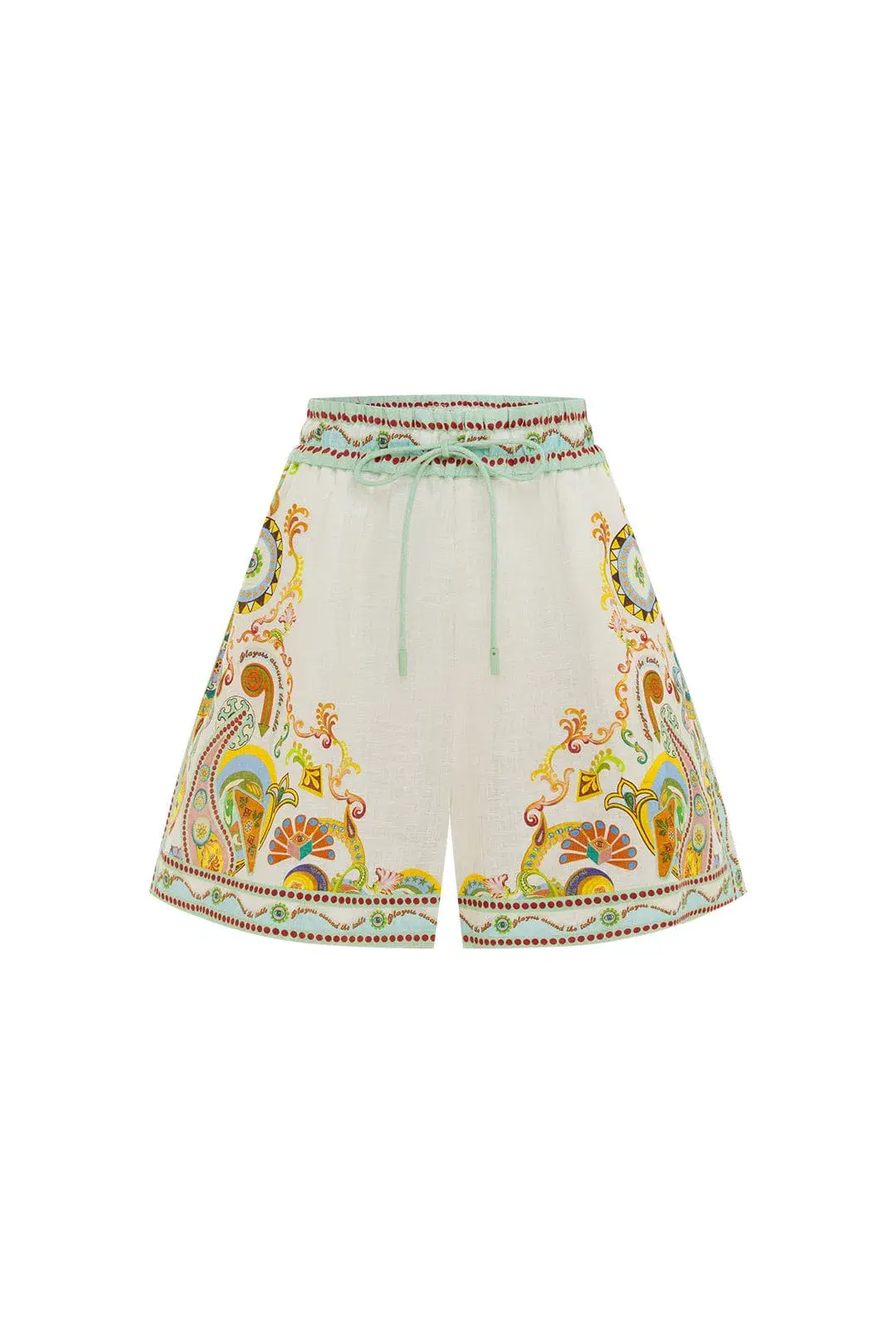 Alemais Pinball Linen Shirt and Short Set Multi Size 16 - Image 6