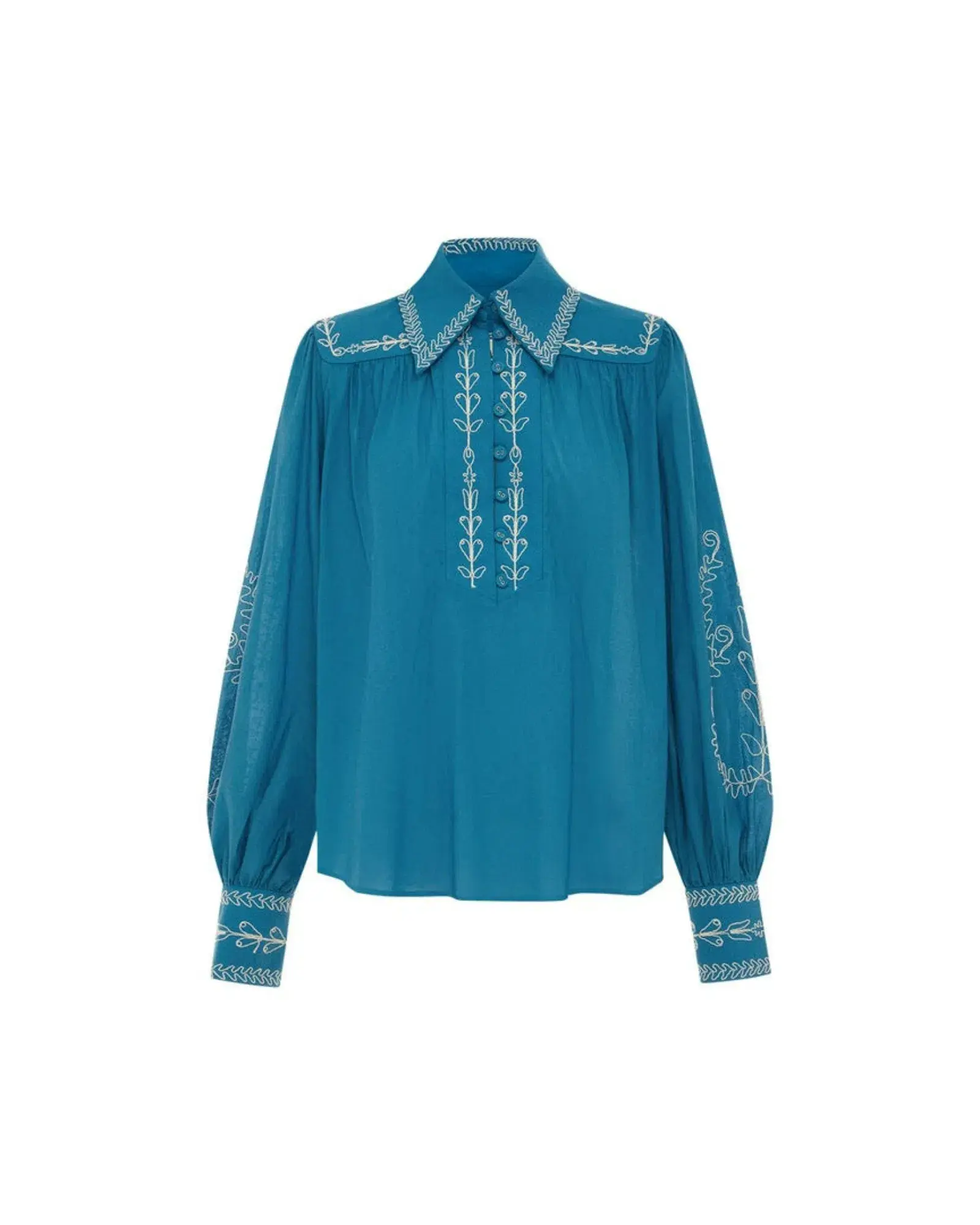 Alemais Donovan Corded Blouse and Pants Blue Size AU 16 - Image 4