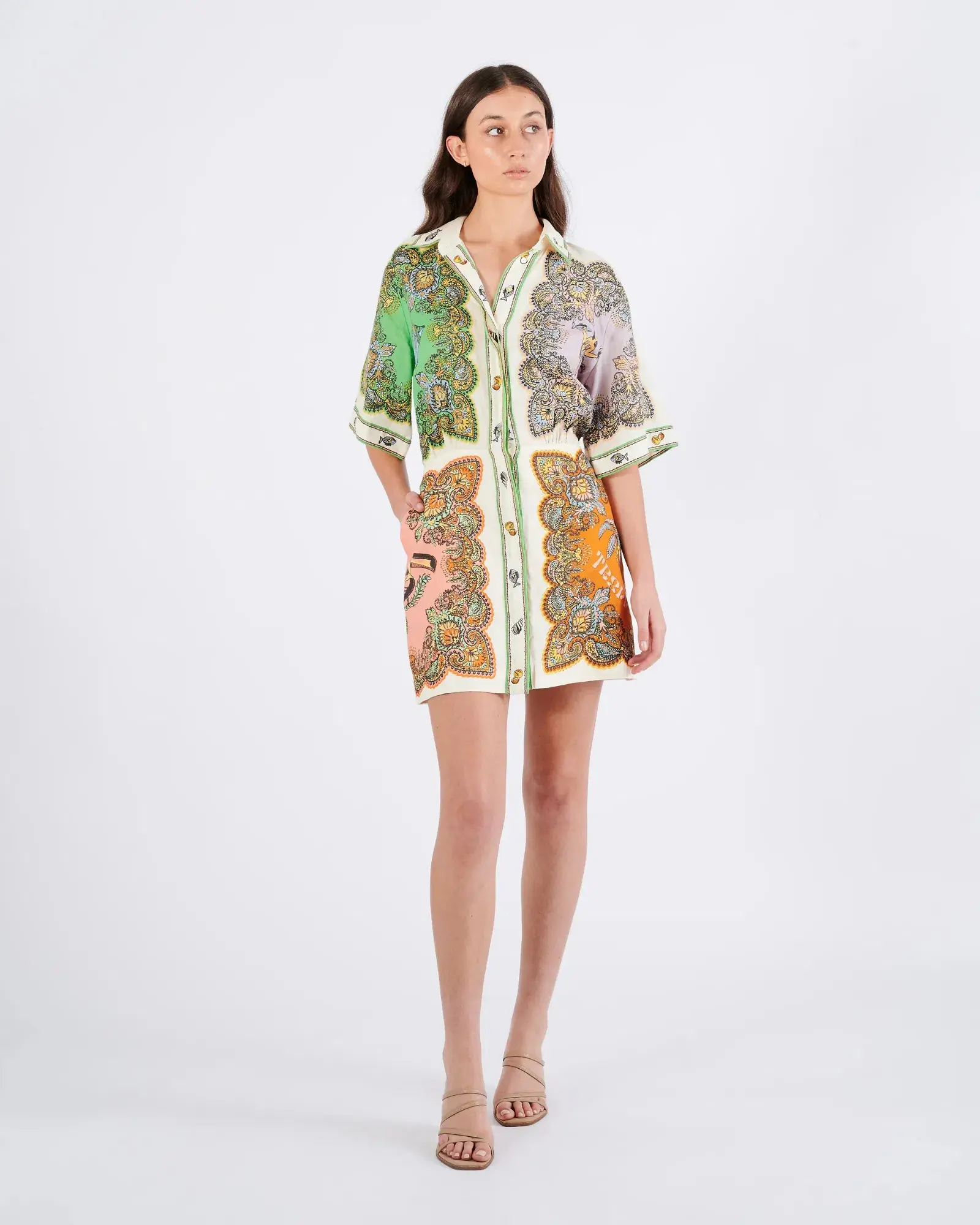 Alemais Trippy Troppo Mini Dress Multi Size AU 16 - Image 1