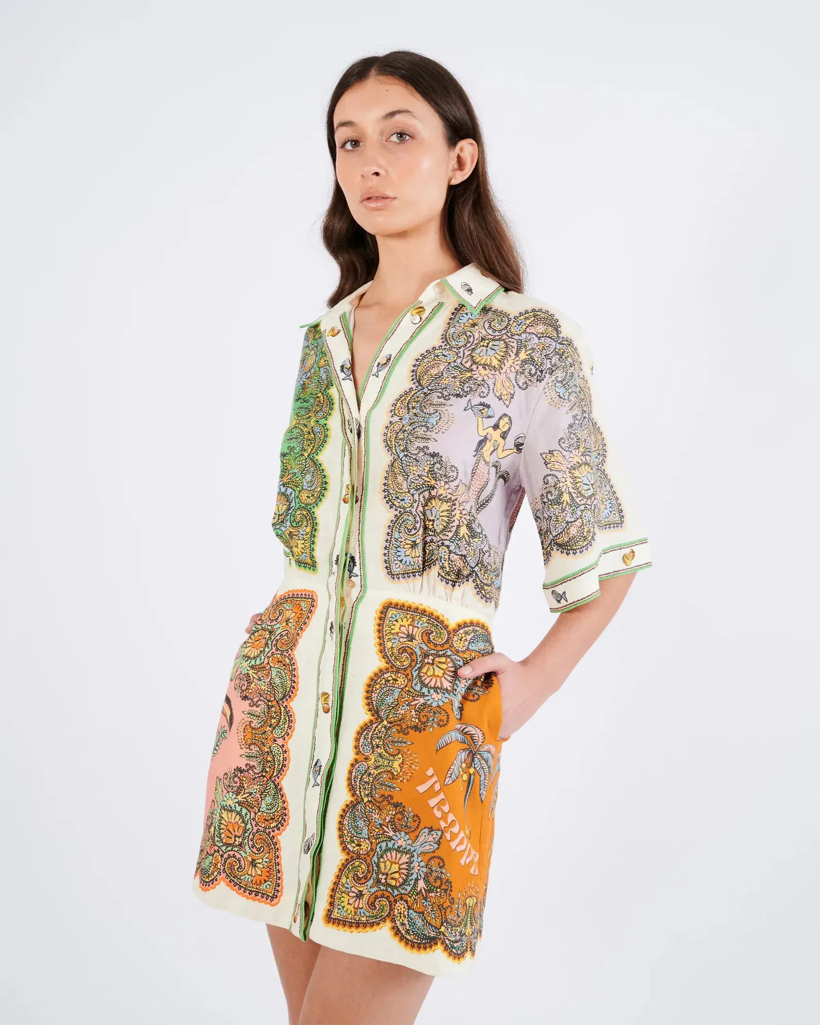 Alemais Trippy Troppo Mini Dress Multi Size AU 16 - Image 2