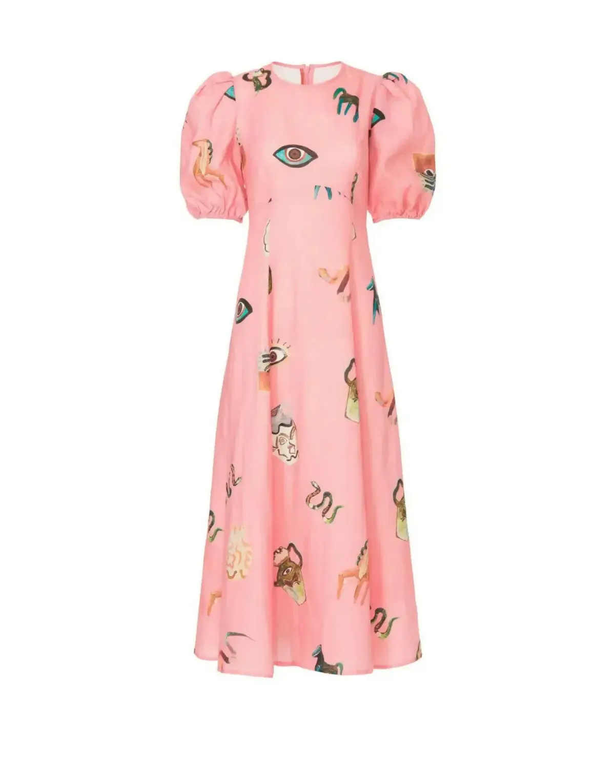 Alemais Cleo Midi Dress Pink Size AU 14 - Image 4