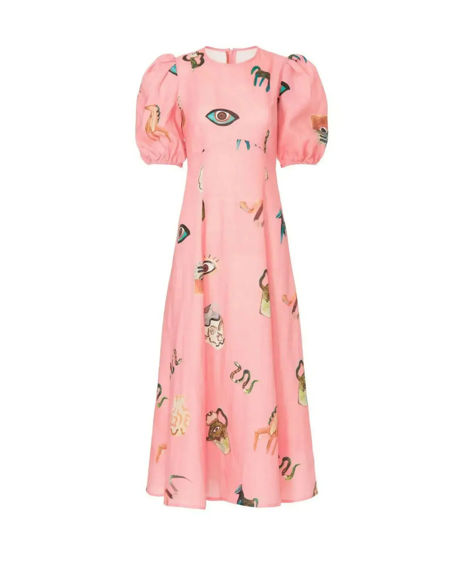 Alemais Cleo Midi Dress Pink Size AU 14 - Image 4