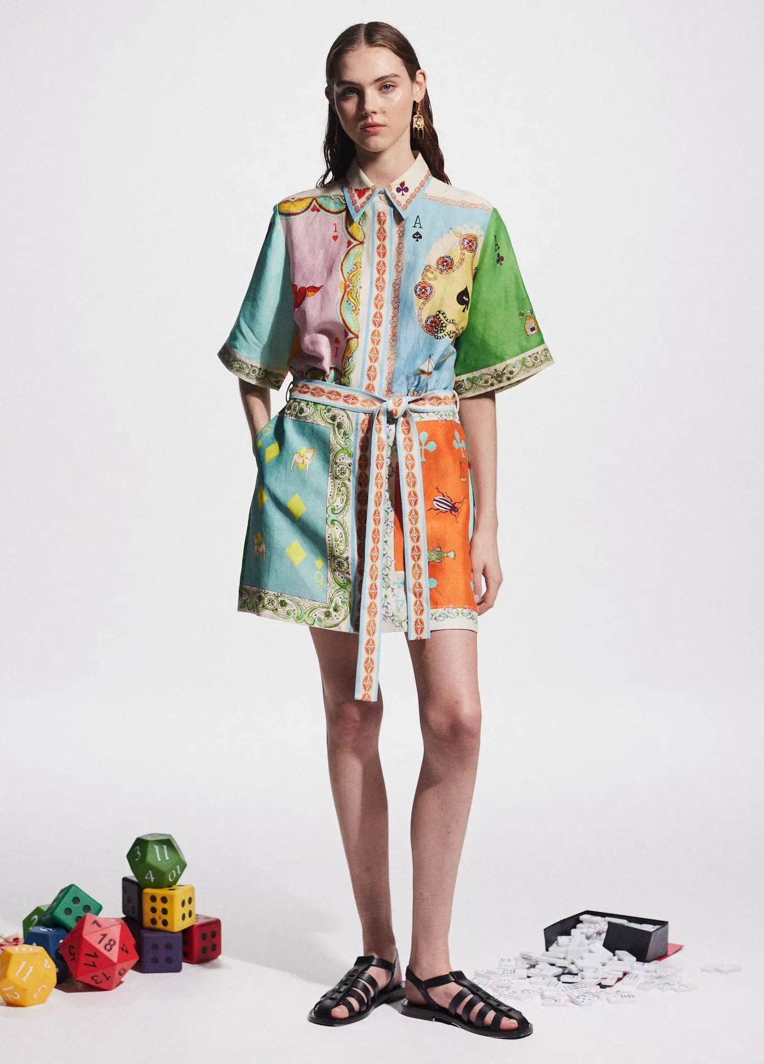 Alemais Rummy Mini Dress Multi Size 14 - Image 2