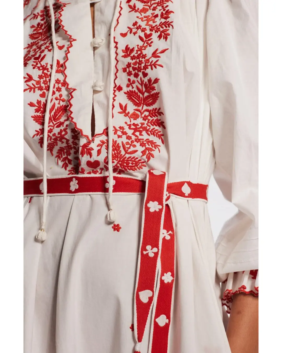 Alemais Hearts Embroidered Midi Dress Print Size AU 16 for rent on The Volte - main image