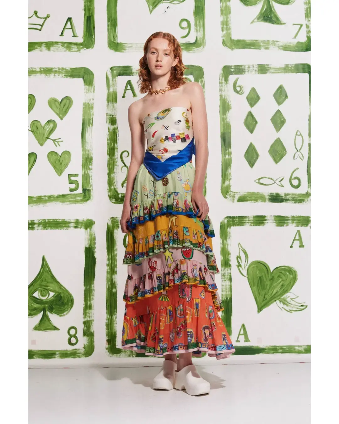 Alemais Players Tiered Skirt Multi Size AU 16 for rent on The Volte - main image