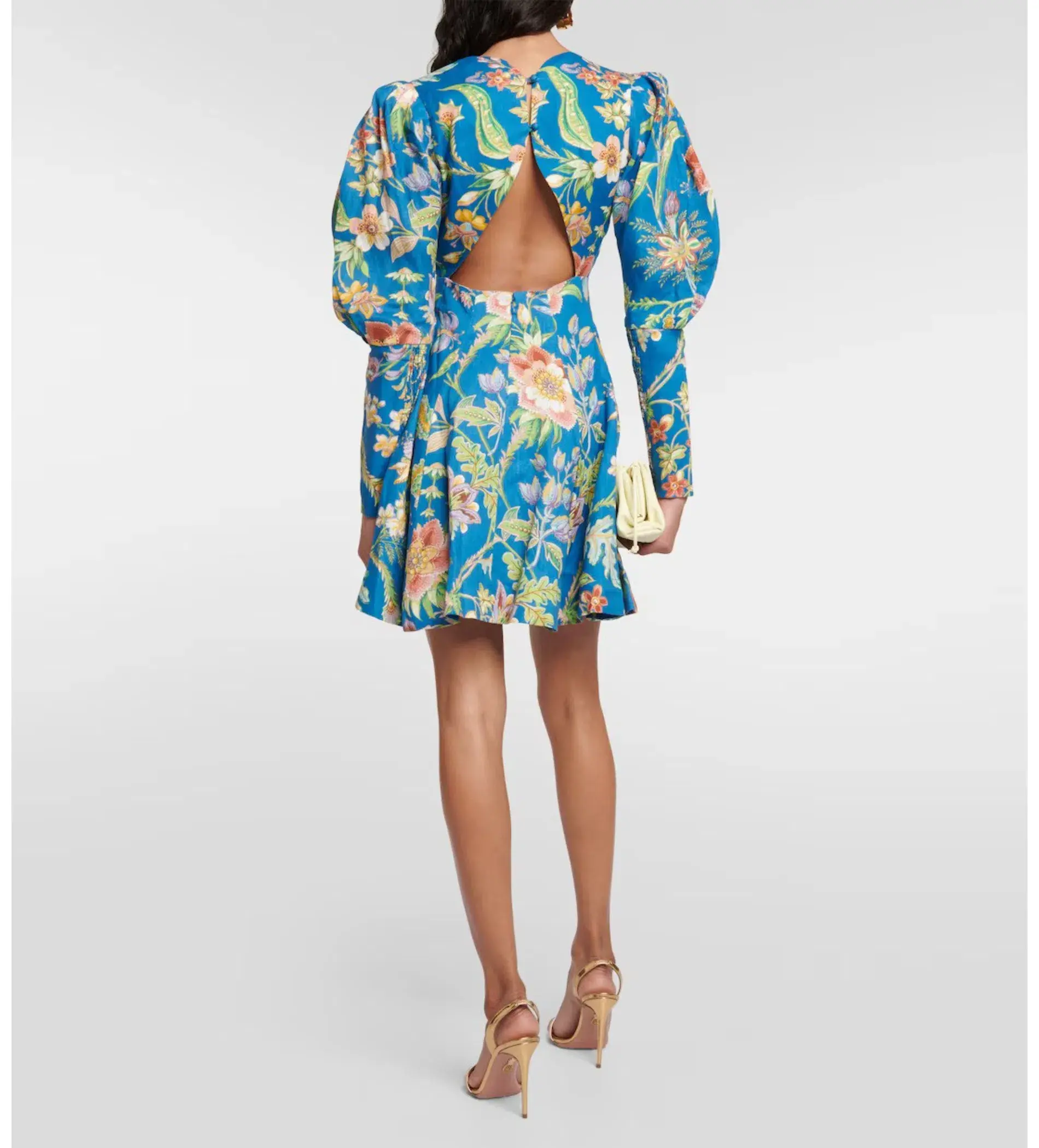 Alemais June Mini Dress Indigo Floral Size AU 16 - Image 4
