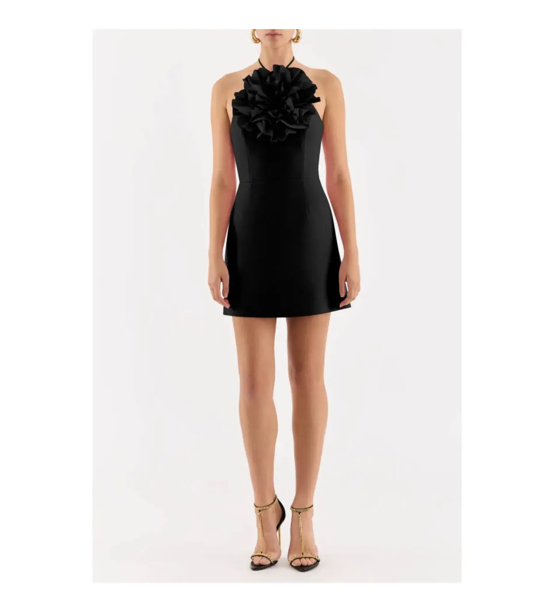 Rebecca Vallance Odetta Mini Halter Black Size 8 - Image 1