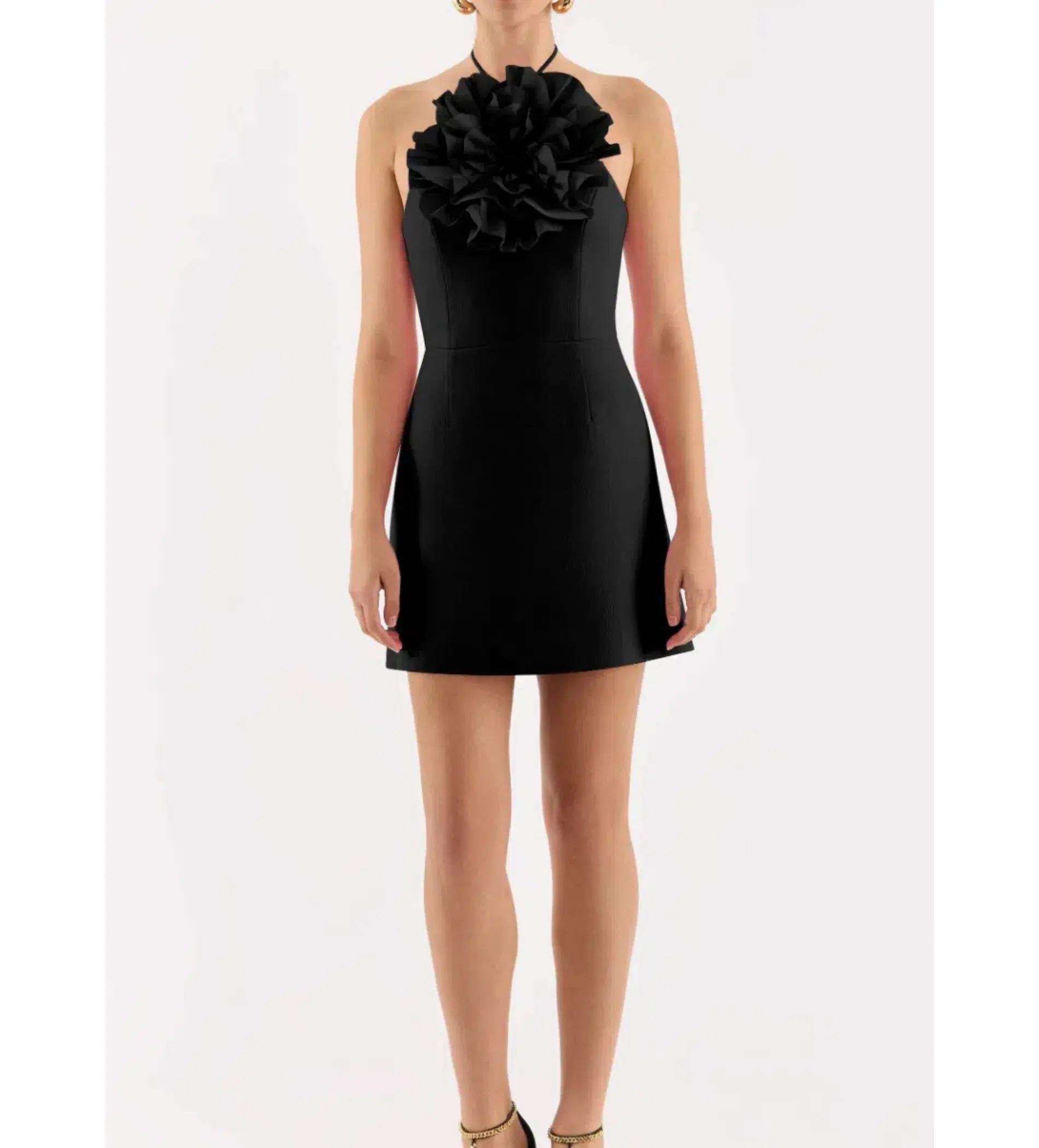 Rebecca Vallance Odetta Mini Halter Black Size 8 - Image 3