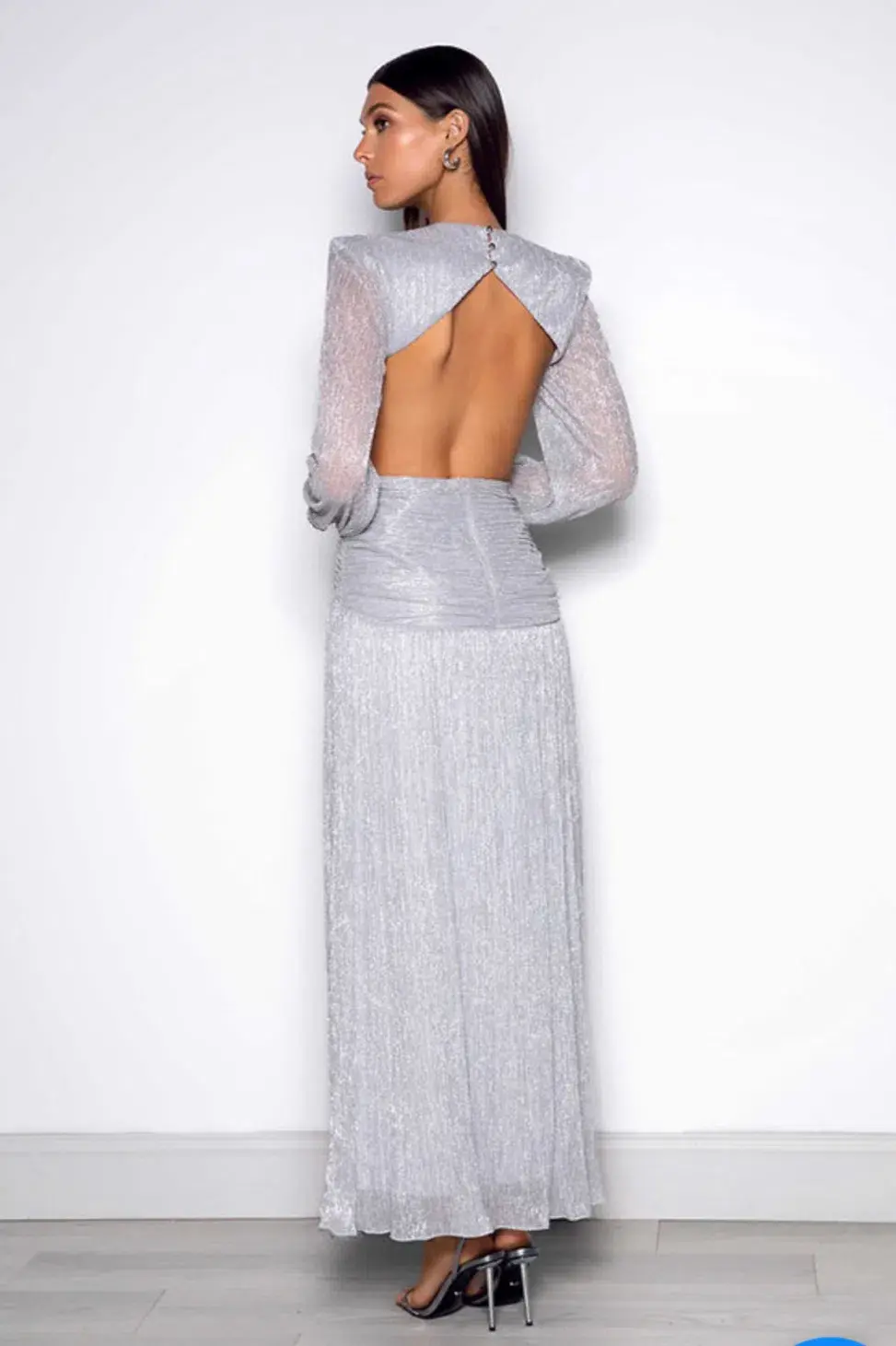 Elle Zeitoune Scarlett Dress Silver Size 12  - Image 2