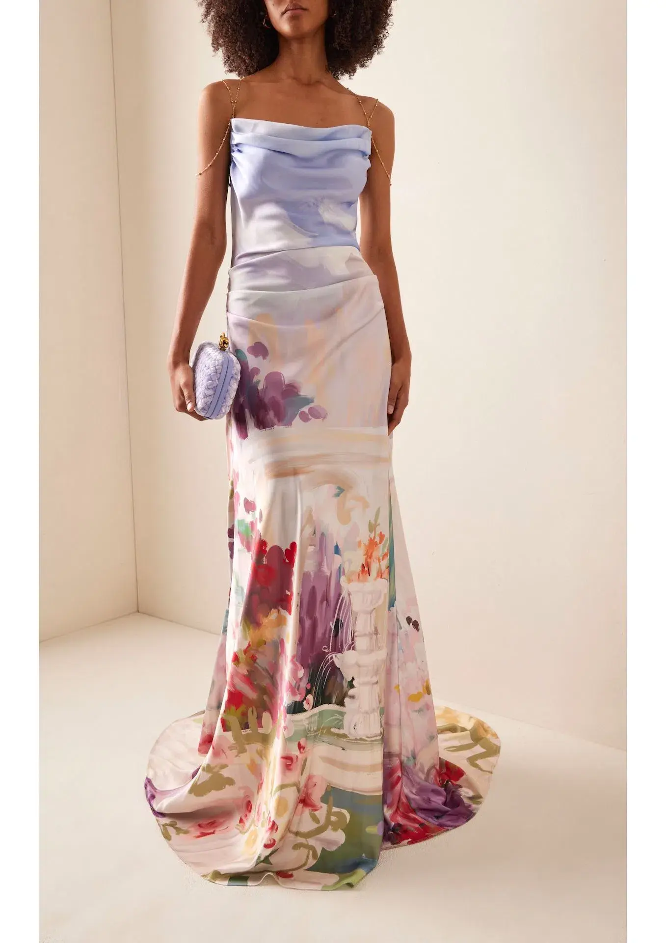 Leo Lin Imogen Gown Jardin Print Multi Size 8 - Image 1