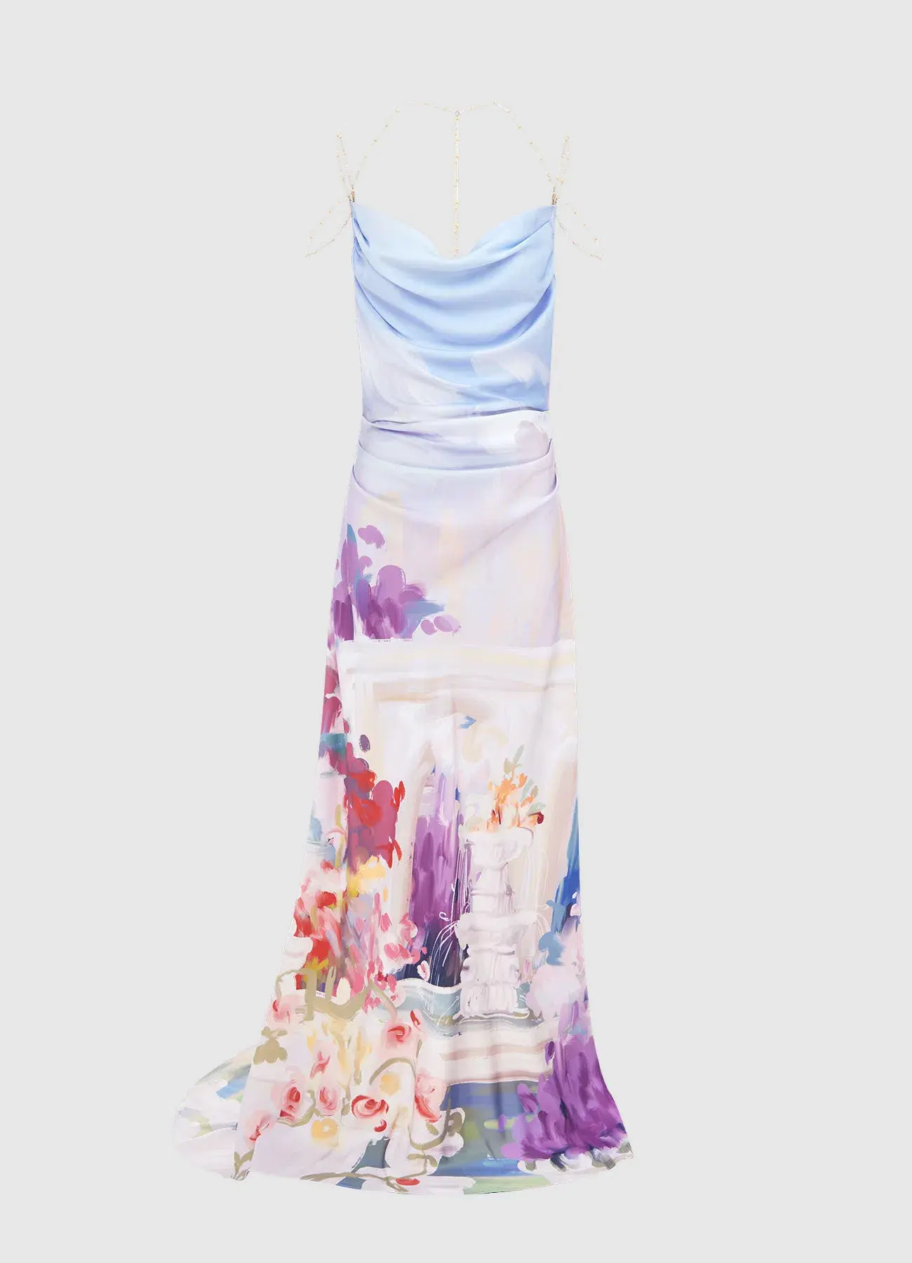 Leo Lin Imogen Gown Jardin Print Multi Size 8 - Image 4