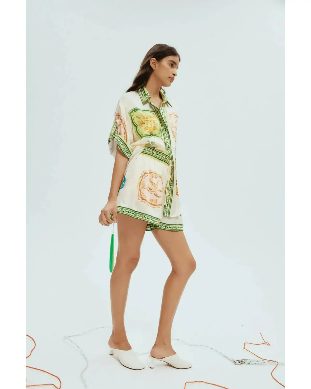 Alemais Porcelain Shirt and Short Set Multi Print Size 16 - Image 2