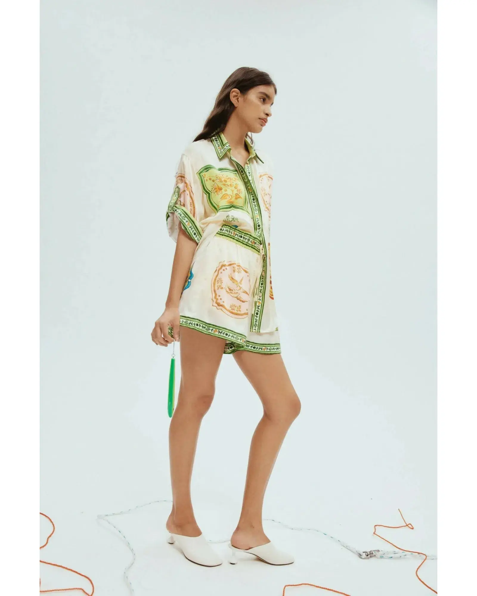 Alemais Porcelain Shirt and Short Set Multi Print Size 16 - Image 2